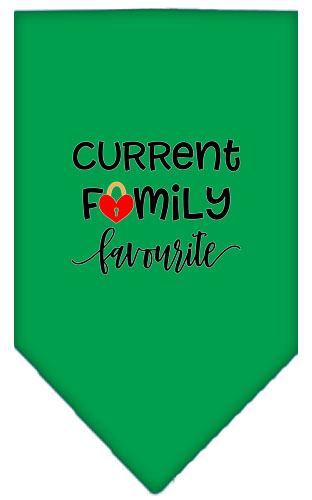 Family Favorite Screen Print Bandana Emerald Green Large